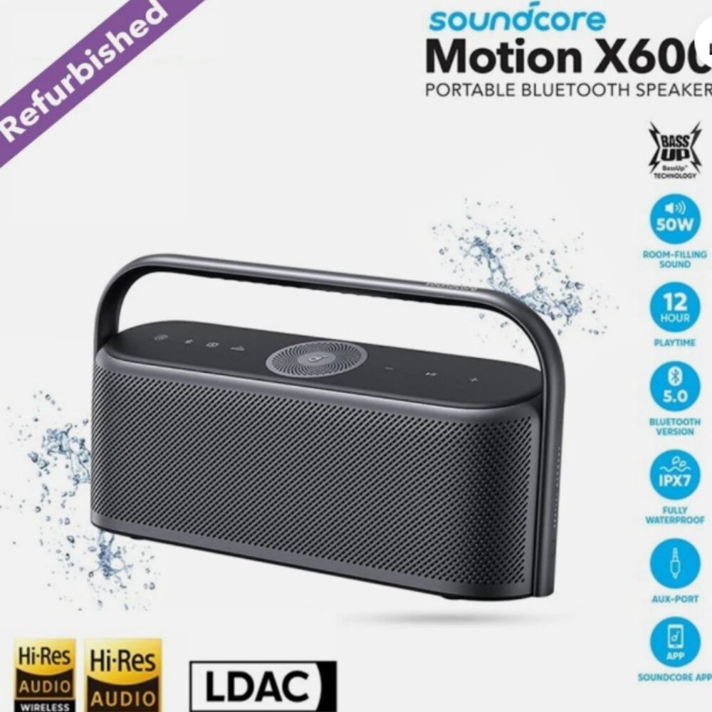 Soundcore Motion X600 Portable Speaker Hi-Res Spatial Audio Waterproof50W